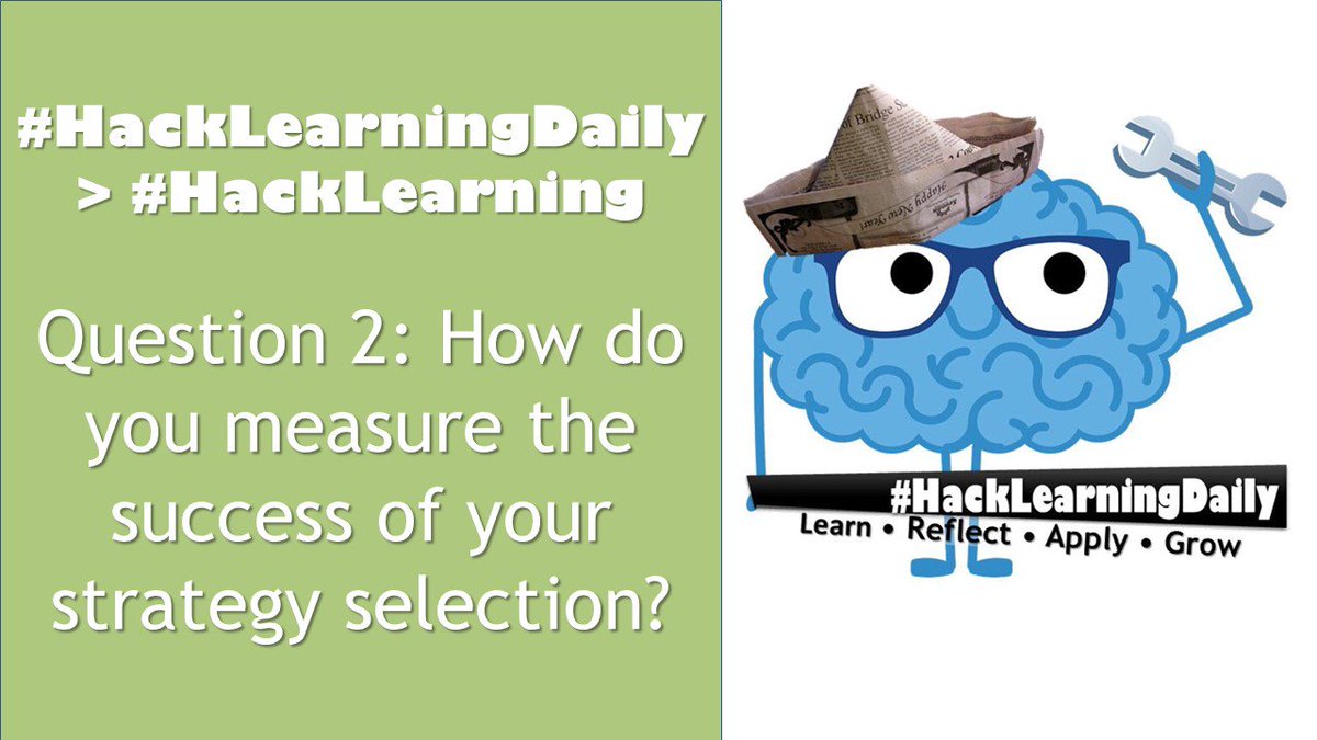 SylviaEllison's tweet photo. Q2 How do you and/or will you measure the success of your strategy selection? 
#HackLearningDaily
#hacklearningdaily #TLAP #K12 #LearnLAP #LeadLAP #JoyfulLeaders #whatisschool #NBCTchatter #EdChat #Edtech https://t.co/CdbdpLOgWH