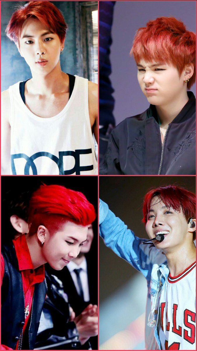 pjmsexie's tweet photo. !Ver a estos Chicos con el Cabello Rojo es una Bendicion para mis Ojos!!😻😻😻
@BTS_twt
#ARMY
#ARMYHiveStreamingParty
#BTSRed https://t.co/JeQjLLem4i