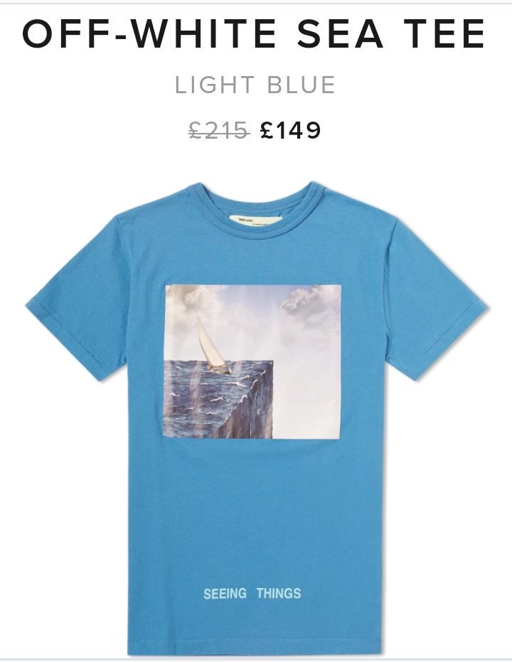 off white sea tee