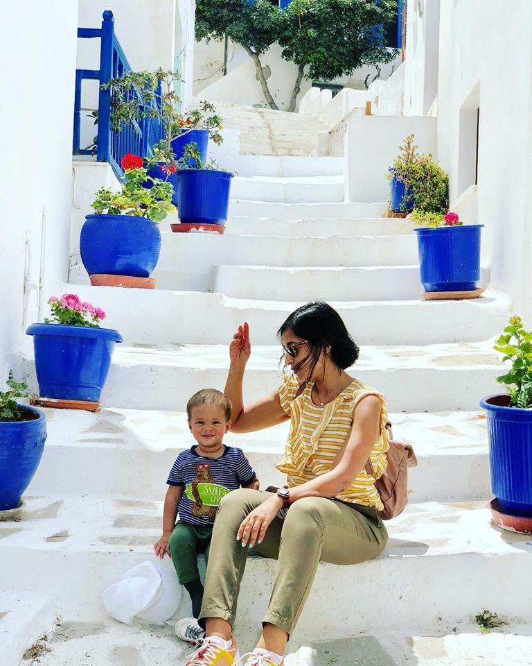 My baby has learned to take my cap off and is so happy about it 😂..
Our playtimes amidst a Greek style neighborhood 
#greektown #greecetagram #blueandwhite #ourplayfulstyle #mommyandme #ontheroad #naxos #honeybuzzard29 #summertan #babyboy #juzuandme #travelfeet #travellingmom
