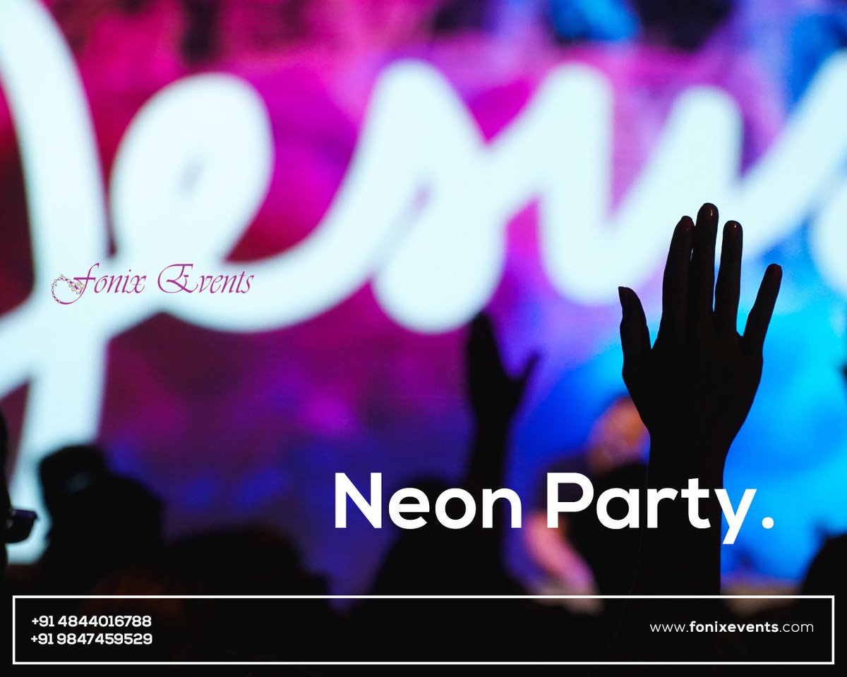 EventsFonix's tweet photo. Throw a bright and vibrant party with neon decorations like streamers, banners, and balloons to transform your events into a neon extravaganza!
https://t.co/D8c7fM5i8l
Call us: +91 4844016788 , +91 9847459529
#NeonParty #Themeparties #FonixEvents #eventplanner #eventmanagement https://t.co/z7zTeU7teg