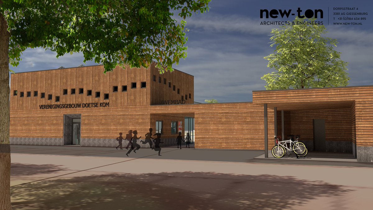 Keesjr's tweet photo. De 3D tekeningen van het nieuw te bouwen Verenigingsgebouw “de Doetsekom”. Knap staaltje werk van Architect Teun Nuijten van bureau New-ton. #doetsekom #vridos #dehalte #dacapo #oranjebrigade #kommetje #activiteitenzone #giessenburg #raadsbesluit5en12juli https://t.co/u8Q9smtneW