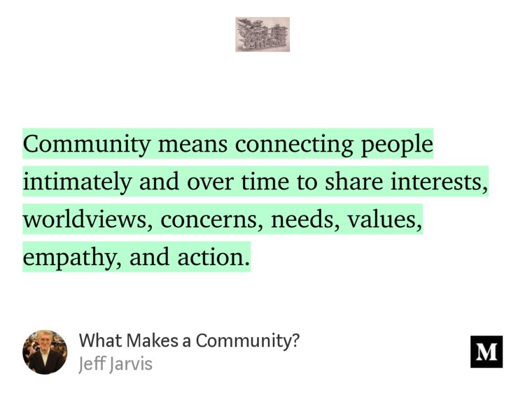 metamythos's tweet photo. "What Makes a Community?" - @jeffjarvis https://t.co/r0MgHQH9m4 #chfeed https://t.co/zyEKrDFTaG