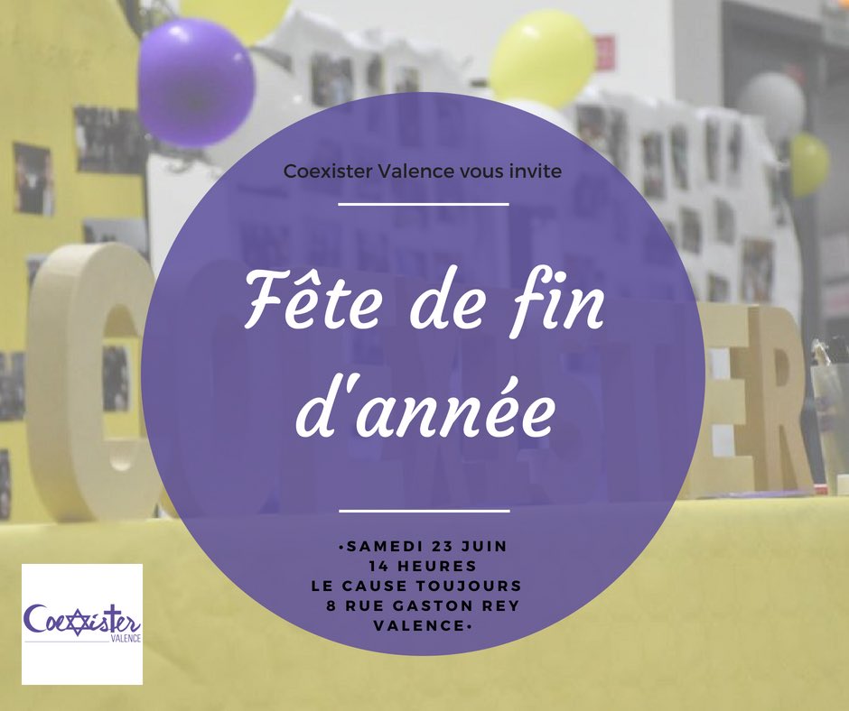 CxtValence's tweet photo. Viens fêter la fin de l’année avec nous ! Témoignages et jeux pour  expérimenter la Coexistence Active. Émotions garanties ! 😁🎈😋 https://t.co/1ktqKNndvZ