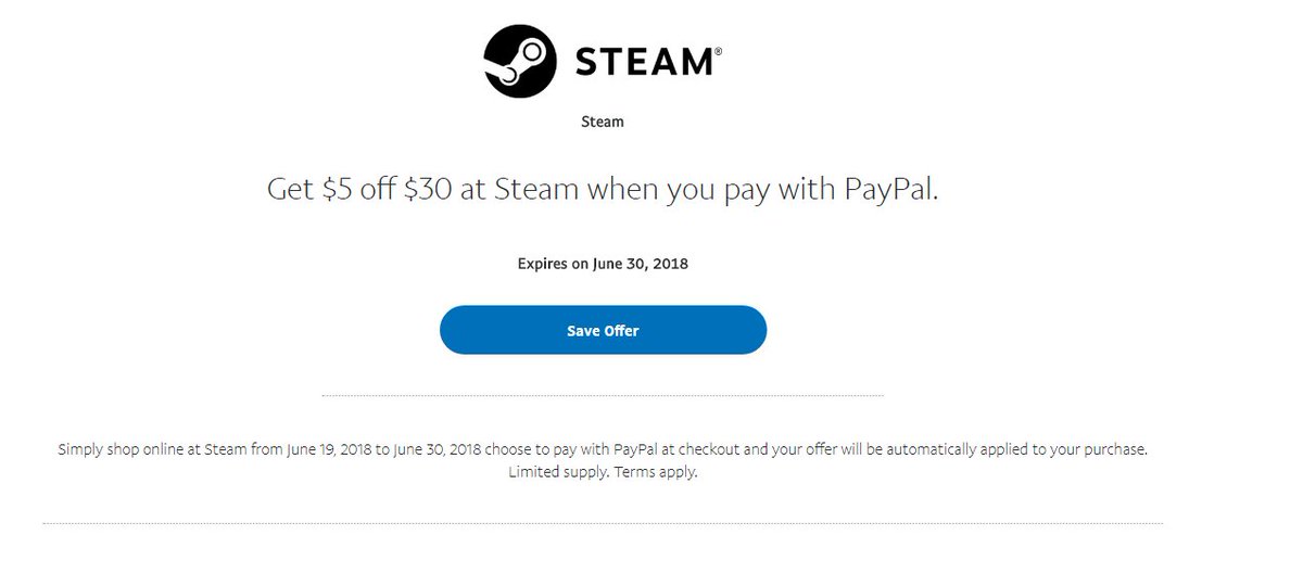 Wario64 This Paypal Steam Offer Is Still Available And Will Work On Steam Wallet Funds Pay 25 For 30 In Steam Wallet