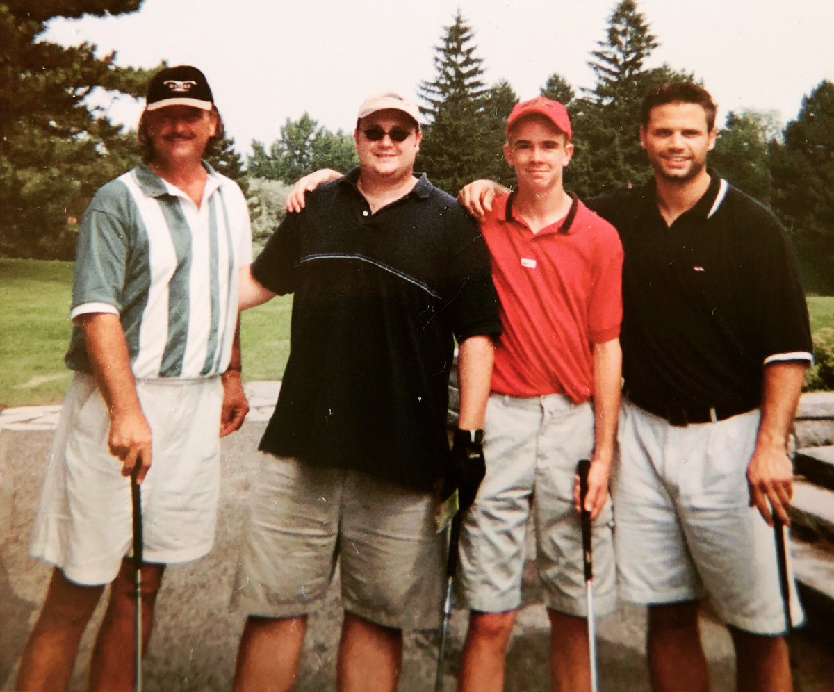 guffer99's tweet photo. #TBT June 2002
Golfing with my favorite foursome....Two amazing brothers and one amazing dad....#Grateful #Blessed #BobbyD #UncleBoBo #BubbaJyler #UncleBC #UncleYat #DentoniaParkGolfCourse https://t.co/fBaaKFjaTP