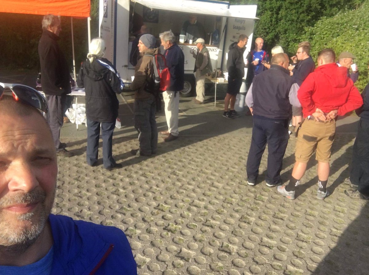 <a href="/SeagullRugby/">F&G RFC</a> supporting the <a href="/RNLIFishguard/">Fishguard RNLI</a> on their Dawn Walk #hungryseagull#