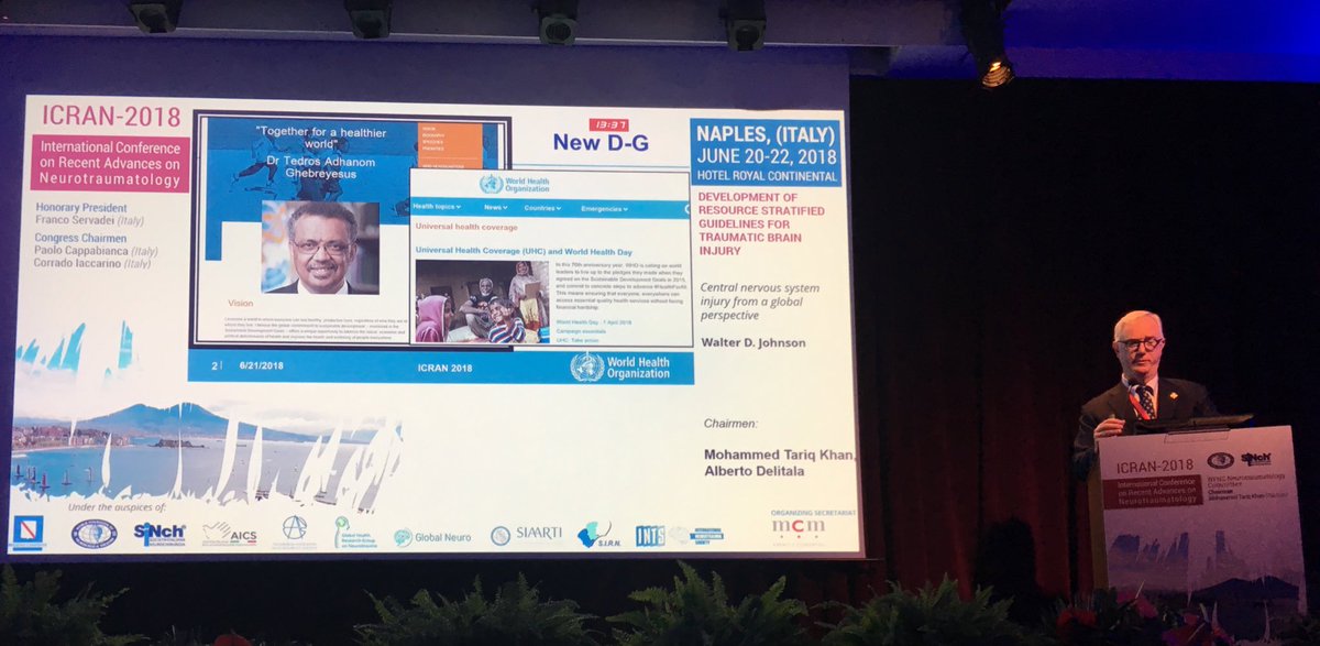 Why is <a href="/drwaltjohnson/">Walt Johnson</a> at <a href="/WFNSHQ/">WFNS</a> #ICRAN2018 #Neurotrauma meeting? Because #neurosurgery is indispensable to achieving #UHC and #SDG #SurgeryUHC #essentialsurgery