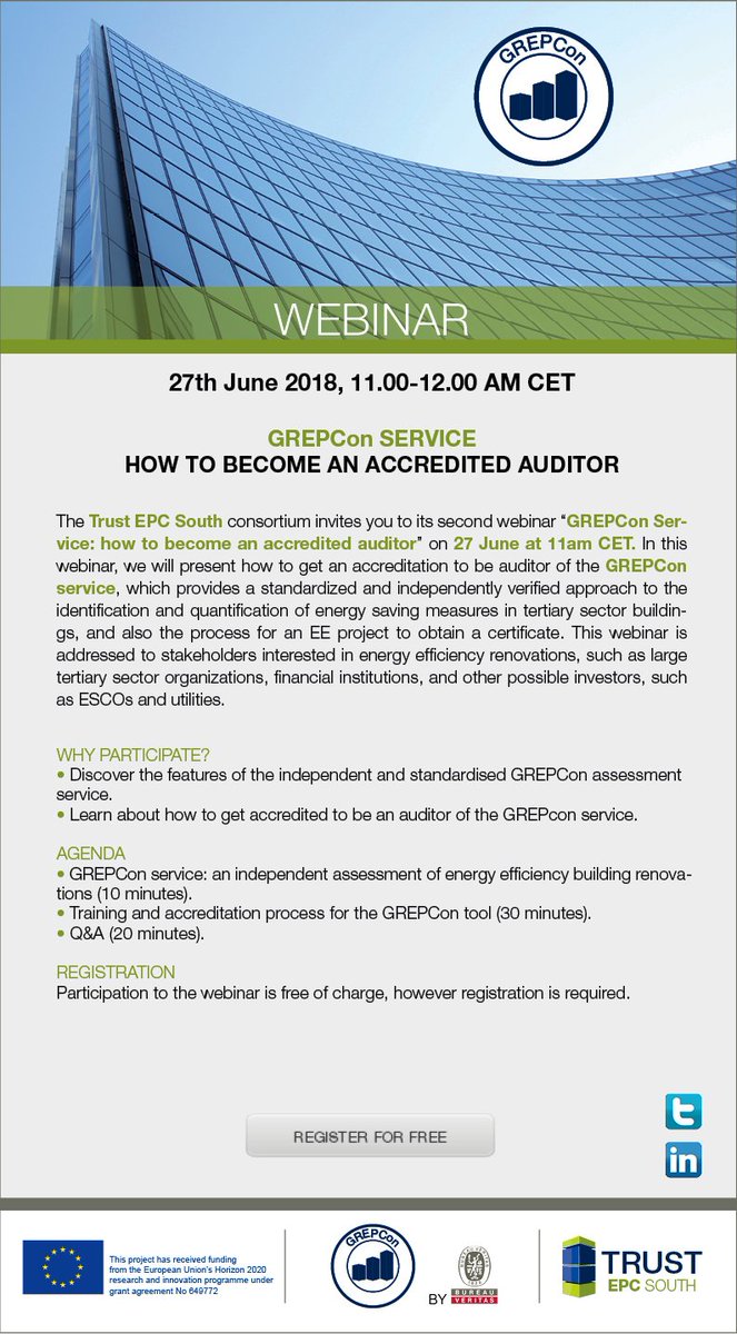 trust_epc's tweet photo. Don't forget to PARTICIPATE to #TrustEPC GREPCon service - "how to become an accredited auditor" WEBINAR - June 27th, 11 am CET. REGISTER NOW https://t.co/xahBtIUjZi https://t.co/rtxYHQkuGB