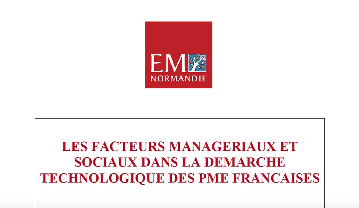 Marion_Chmp's tweet photo. Heureuse d'avoir pu finaliser mon mémoire de recherche sur "Les facteurs managériaux et sociaux dans la démarche technologique des PME françaises", qui marque aujourd'hui la fin de mes années d'études #BtoB #PME #Digital #Ecommerce #Industriedufutur - avec @EMNormandie &amp; @6_ble https://t.co/823jt86diI