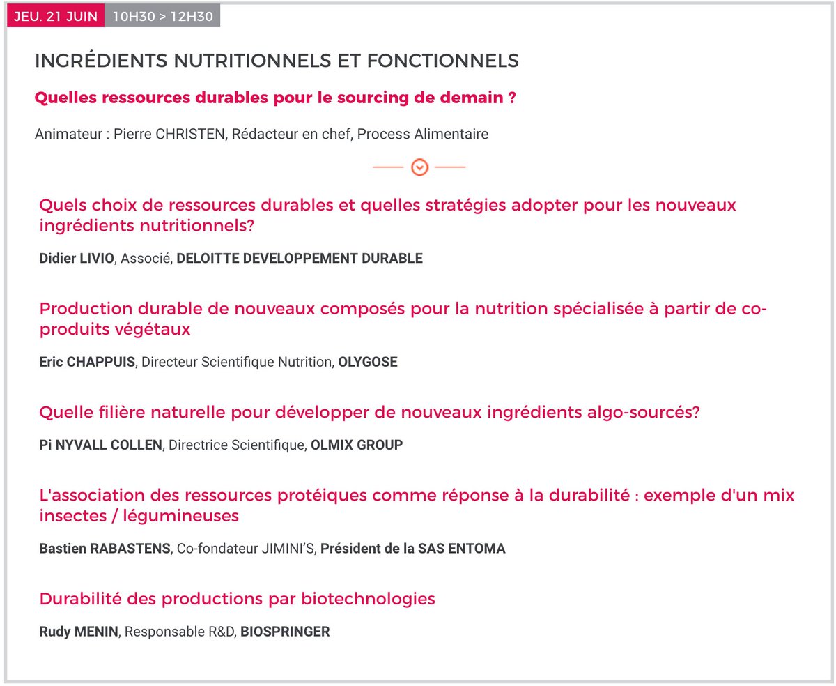 crittiaaNA's tweet photo. [S'informer] Aujourd'hui, de 10h30 à 12h30, RDV pour notre conférence sur les ingrédients nutritionnels et fonctionnels, sur la thématique "Quelles ressources durables pour le sourcing de demain?" @Processalim @DeloitteFrance #OLYGOSE @olmixgroup @Jimini_s #BIOSPRINGER #JAS2018 https://t.co/DzBZ0DIjA9