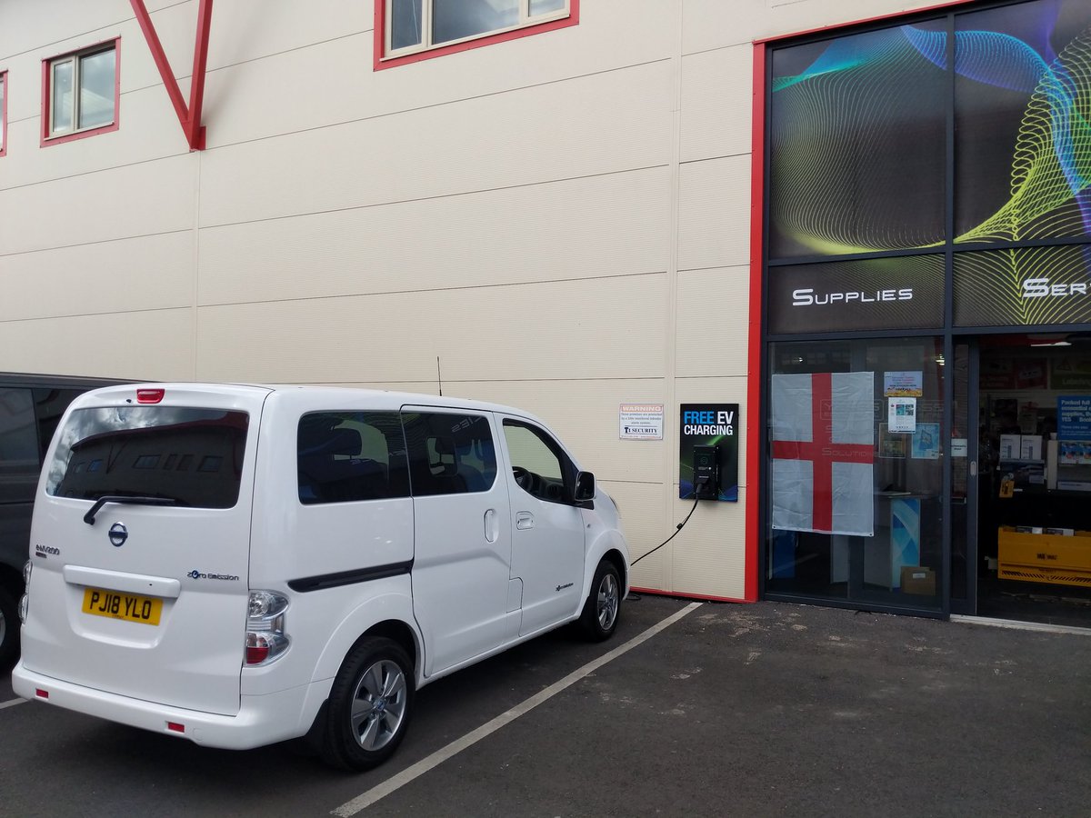 ChorleyGroupEV's tweet photo. Showing off the 100% electric @Chorley_Group Nissan #eNV200 at @YESSS_UK1 #Blackpool today. Available as 2-seat Van, 5-seat Combi or 7-seat MPV. Up to 175 miles range for just £4!
Come down to have a look at the van, or to see a range of #EV #charging &amp; #batterystorage equipment. https://t.co/N4R7JDuaTy