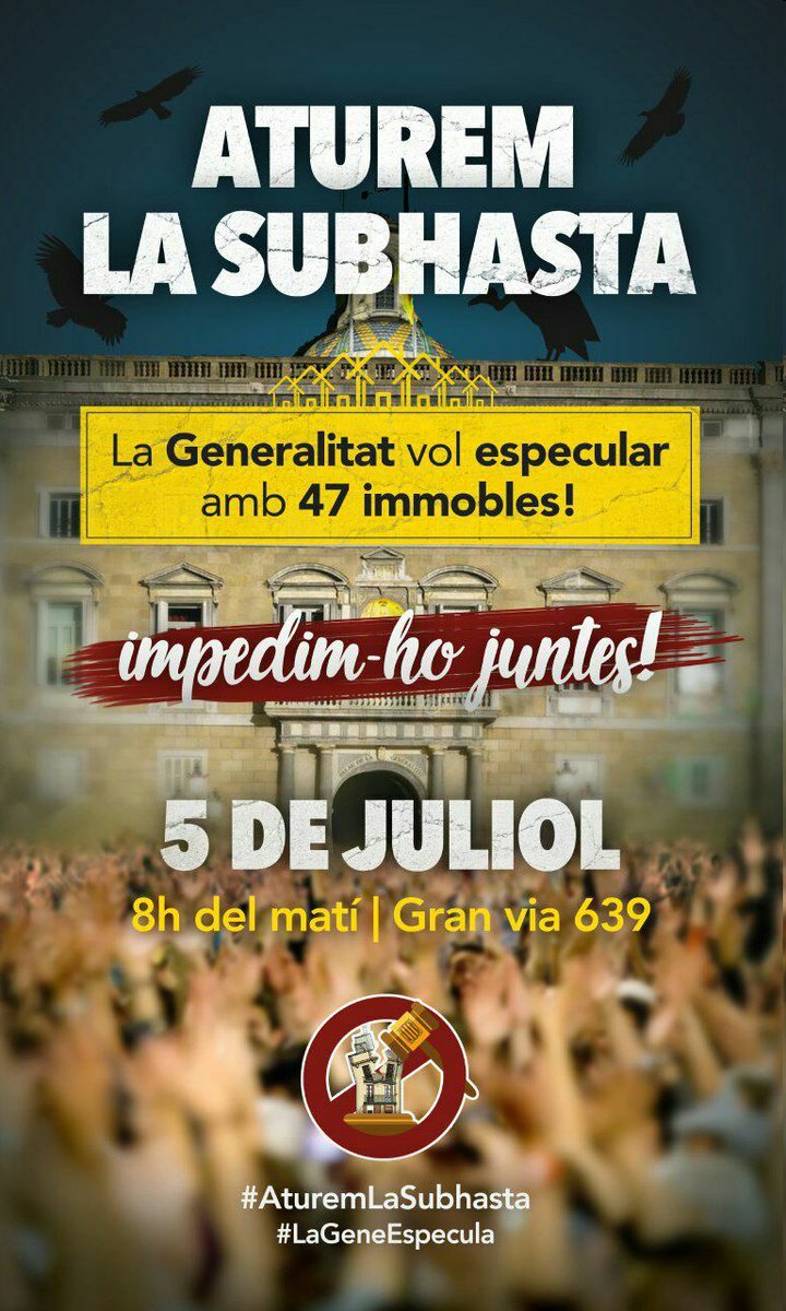 #LloguerPúblicBcn #LloguerPúblicCat
<a href="/resistimalgotic/">Resistim al Gòtic</a>: el veïnat de Llibreteria 16 i Mesón del Café han fet aquest comunicat. No volen ser l'excepció, <a href="/QuimTorraiPla/">Quim Torra i Pla</a> i <a href="/perearagones/">Pere Aragonès i Garcia</a>: atureu TOTA la subhasta i que es deixi de subhastar per sempre!! #AturemLaSubhasta #LaGeneEspecula