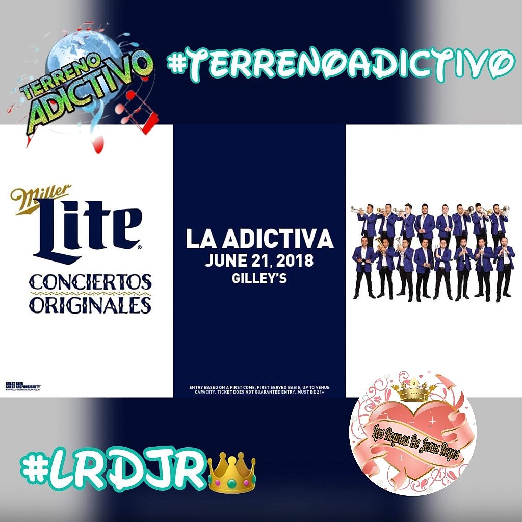 reynas_jesus's tweet photo. ATENCION!!! 📣📣
Hoy 2⃣1⃣ de Junio #LaAdictiva llega a #Dallas_Texas para pasar una gran #NocheAdictiva con todos sus exitos!!!. No te lo puedes perder!!!
#EnPeligroDeExtincion♥🎶
#LRDJR👑
#BARRY😍❤
#TerrenoAdictivo🌎 https://t.co/e2IzCrTe5K