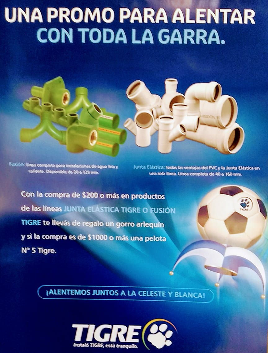 konectaok's tweet photo. ¡¡Alentemos a la selección junto a Tigre!!🇦🇷Con tu compra de $200 o más en los productos de las lineas JUNTA ELÁSTICA TIGRE O FUSIÓN TIGRE te llevas de regalo un gorro arlequín y si la compra es de $1000 o más una pelota Nº 5 ⚽ (hasta agotar stock) #Argentina #VamosArgentina https://t.co/RFqqVdRPRw