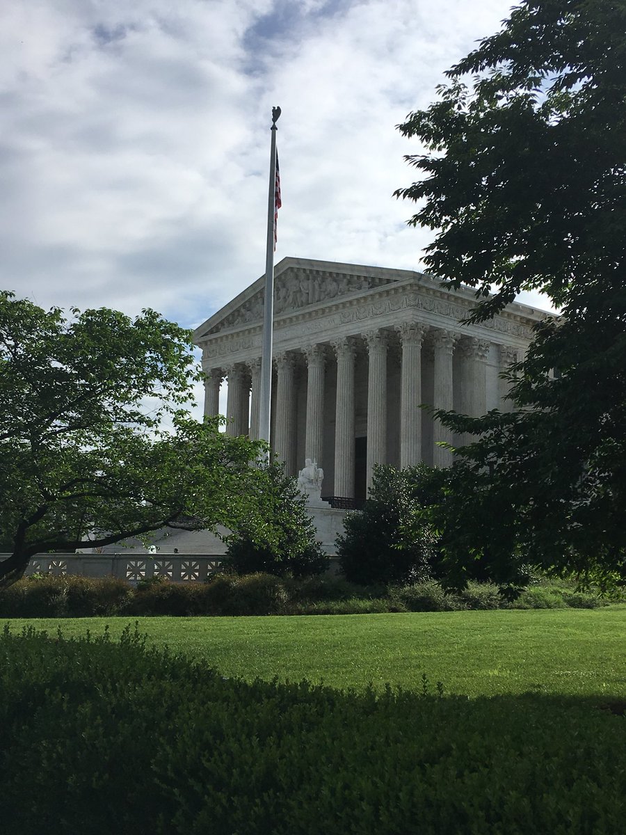 KimberlyRobinsn's tweet photo. Sweltering morning at #SCOTUS where we’re treated to an extra opinion day! Opinions coming at 10. https://t.co/QwfjrbbGx2