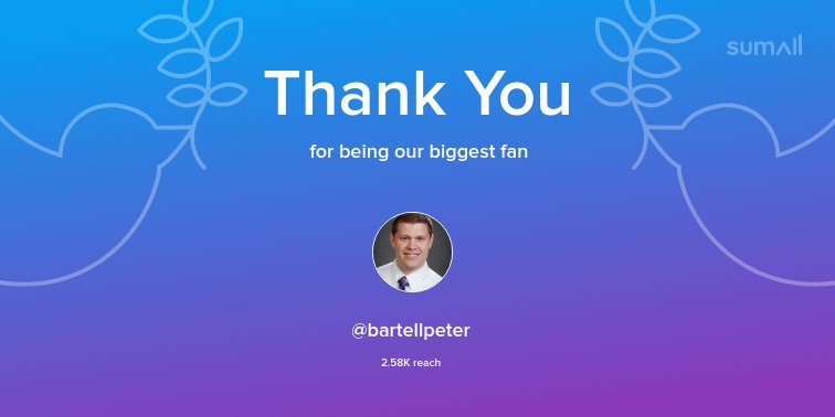 sarah_m_thacker's tweet photo. Our biggest fans this week: @bartellpeter. Thank you! via https://t.co/e4CqBI5PLS https://t.co/D2IMy8vU6u