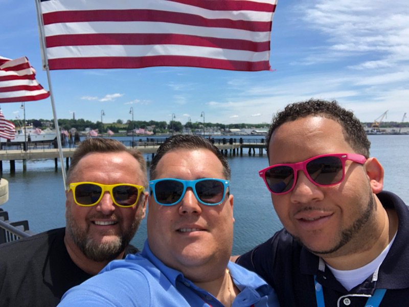 Team Superman kicking off summer with our awesome Samsung shades at the New London pier. #SamsungFun #IHXecutioNERs