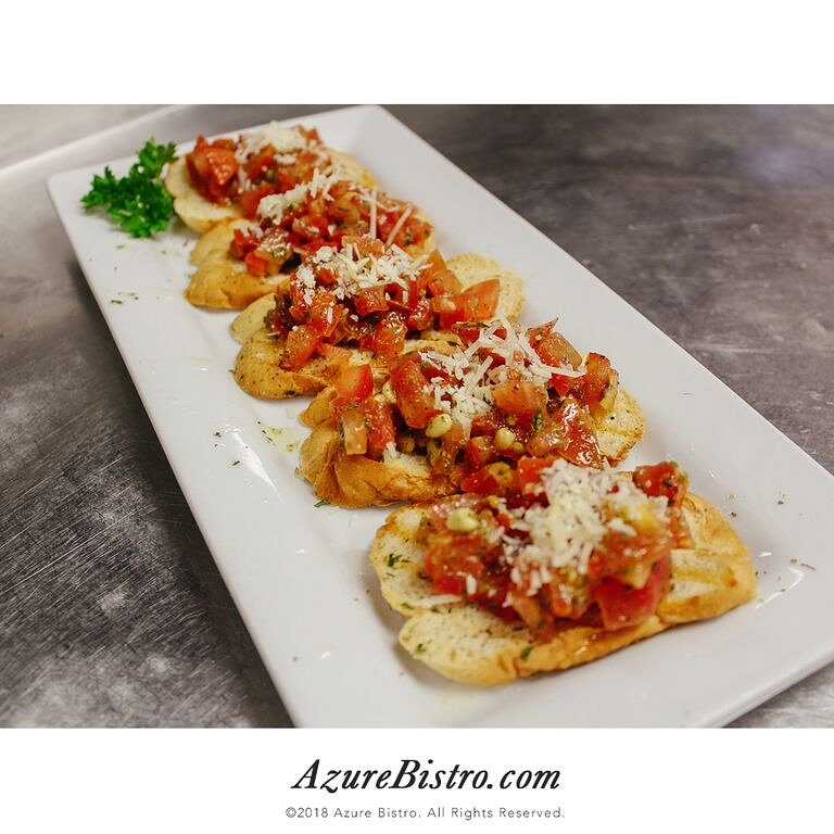 AzureBistro's tweet photo. Today's Chef Special is an Azure Style Chicken salad Sandwich on wheat topped with cucumber, tomato &amp; cheese. Our Soup Du Jour is Minestrone soup. 

Pictured below we have one of our delicious starters: an Azure Style Bruschetta #chefspecial #eatlocal #rgvfood #sanjuantexas https://t.co/sUyPPB4nlx