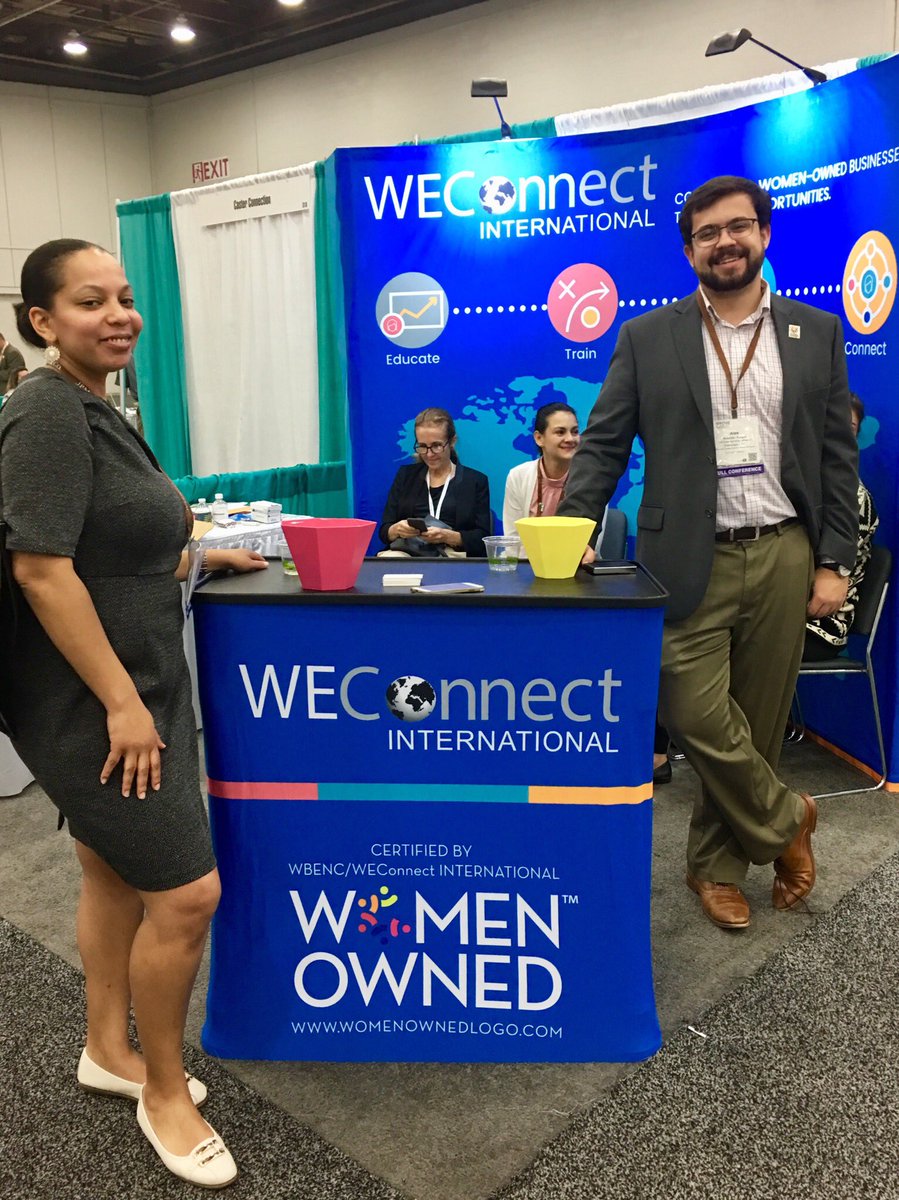 CEOVazquez's tweet photo. Very proud of the @WEConnection team and how we managed a ton of interest and opportunity at the @WBENCLive #WBENCConf Fair and how everyone worked together to promote our mission, our member buyers, #WomenBusinessOwners and our partners in #GoForGlobal https://t.co/a49tyfClN7