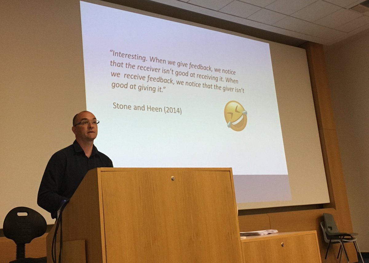 dawquigley's tweet photo. “Feedback is a conversation” @WrideMike discussing quality feedback at the interdisciplinary practice education study day #practiceed https://t.co/QS0gt3QqC3