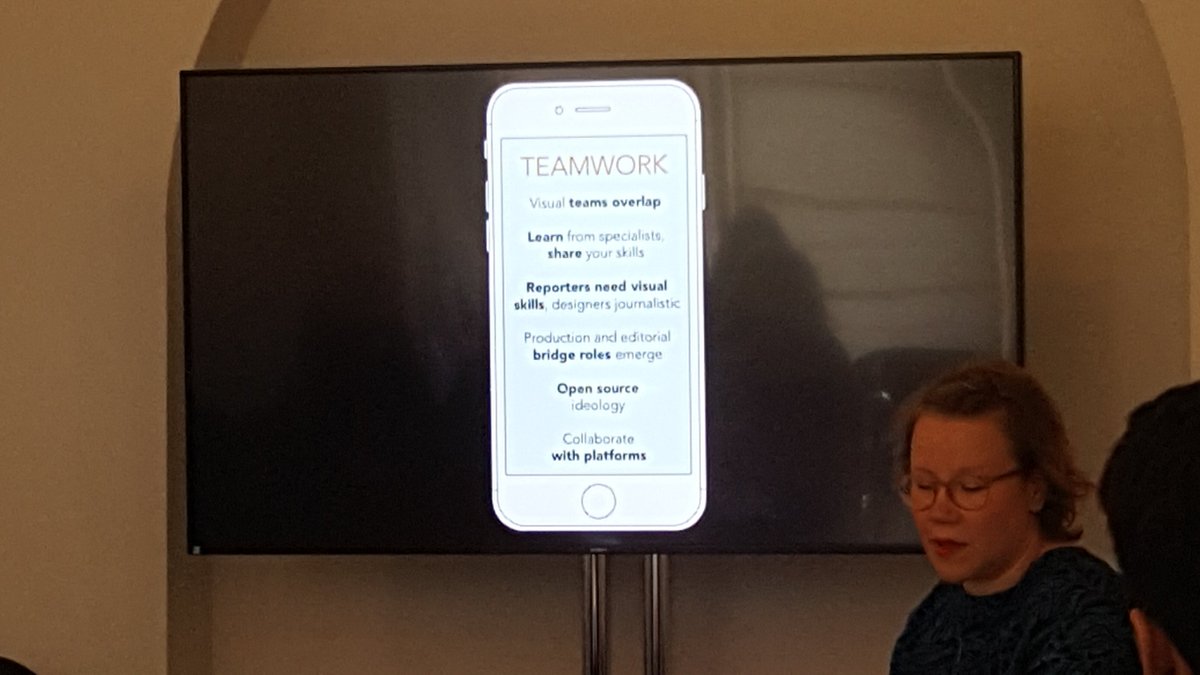 Rasmus Kleis Nielsen (@rasmus_kleis) on Twitter photo What does it take to make visual storytelling work? <a href="/elovaskainen/">Emma-Leena Ovaskainen</a> interviewed piooners at BBC,Guardian,NYT, WaPo and elsewhere and says: teamwork, learning from specialists, sharing skills, bridge roles connecting across newsroom, open source ideology, + collaboration w/platforms What does it take to make visual storytelling work? <a href="/elovaskainen/">Emma-Leena Ovaskainen</a> interviewed piooners at BBC,Guardian,NYT, WaPo and elsewhere and says: teamwork, learning from specialists, sharing skills, bridge roles connecting across newsroom, open source ideology, + collaboration w/platforms