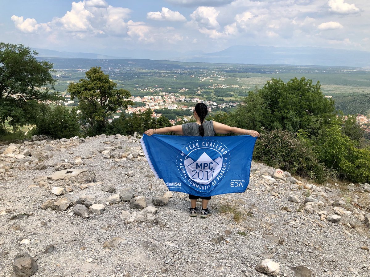 @MyPeakChallenge and @SamHeughan still feeling the “high”! Sore muscles and all! Up on top of Bosnia this American Peaker went on pilgrimage praying that everyone’s #MPC2018 come true!