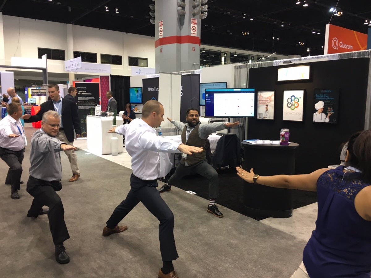 TrialX's tweet photo. Throwback Thursday! Our #yoga enthusiast CEO went head over heels for #clinicaltrials technology at #dpharm2017 #DIA2017.
Look forward to seeing folks at #DIA2018 @DrugInfoAssn
#InternationalYogaDay2018 #YogaDay2018 @ConferenceForum https://t.co/rM1aAEqclz