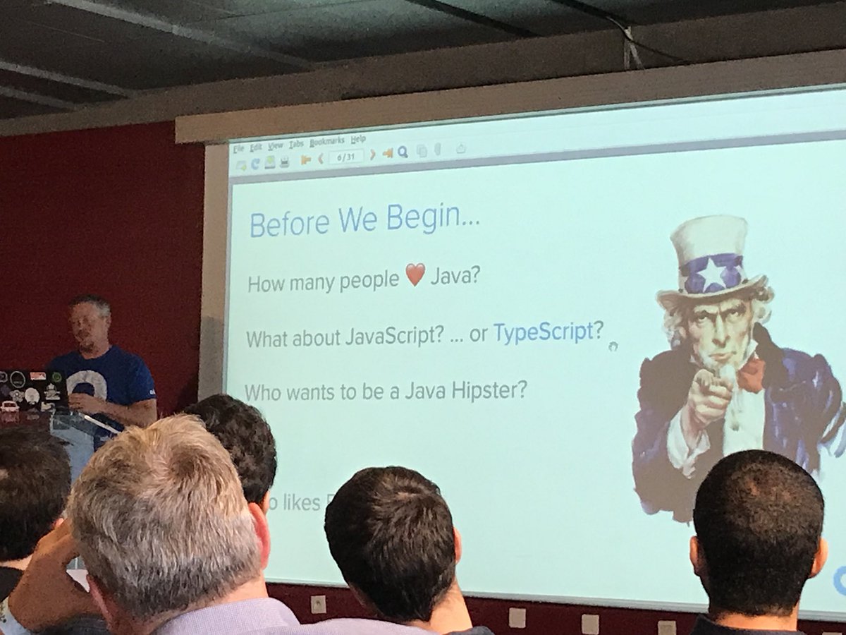 SteveHouel's tweet photo. Happy to see @mraible speaking about @java_hipster at @jhipsterconf . So muck awesome speaker today https://t.co/jNI06OV0h0