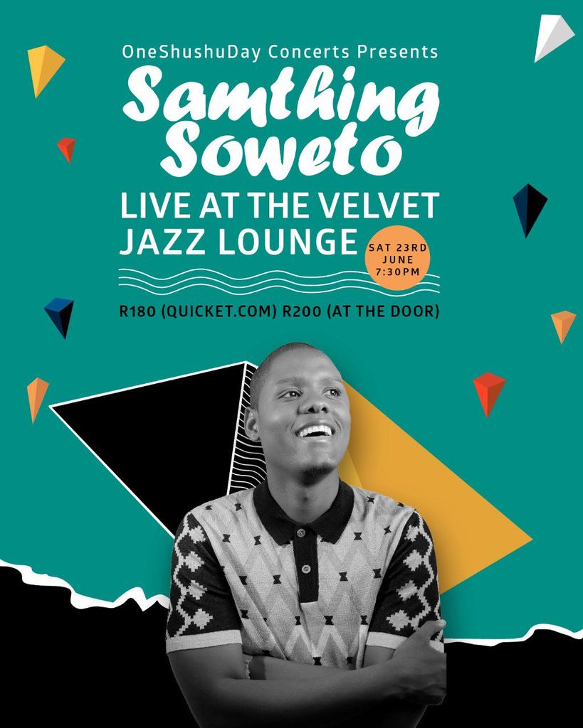 samthingsoweto's tweet photo. East London friends I am heading your way this weekend to perform at the Velvet Jazz Lounge. Tickets are available: https://t.co/UZmsciwRNL Hear all about it on tomorrow's #OneAtOneLunchTimeShow
#RoadToNAF18 #OneShushuDay #Tributes #SamthingSoweto #EastLondon #StreamTour https://t.co/WuAR1IOq1X