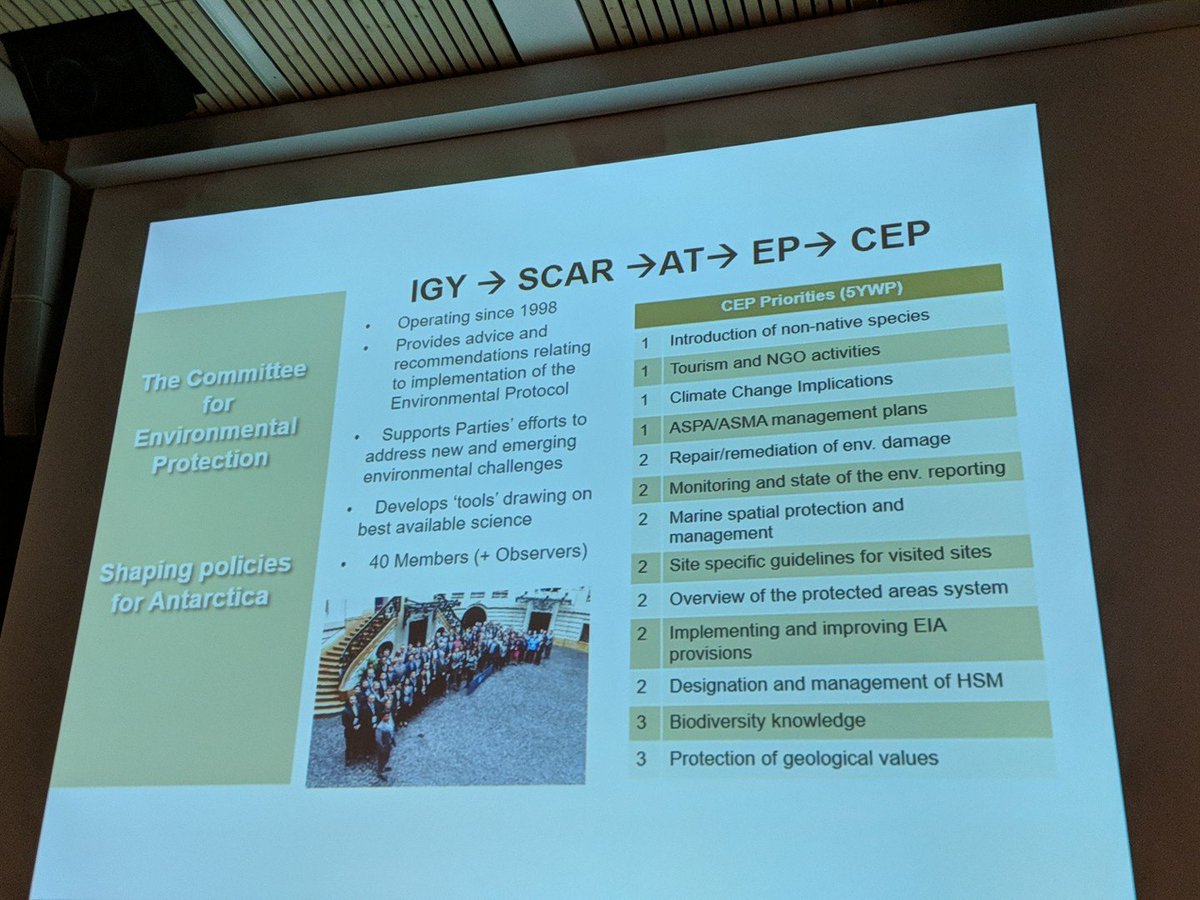 fjm_nz's tweet photo. The new chair of the Committee for Environmental Protection @njastad highlights the connectedness between science and policy for Antarctica. #POLAR2018 https://t.co/i6uShYUkWS