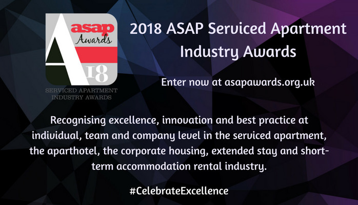 ASAPThe's tweet photo. Do you have a great team where everyone matters &amp; makes a difference to your business with a thriving internal culture?  If so, #CelebrateExcellence of your team &amp; their achievements by entering the @ASAPThe 2018 Serviced Apartment Team of the year award https://t.co/nf8qIKdkd6 https://t.co/nQZBJ33AHi