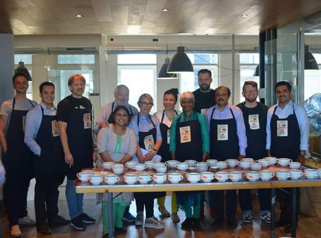 CoffeeboardI's tweet photo. Fine Cups of Indian Coffees judged by International juries for "Flavour of India Fine cup award - 2018" organized by @CoffeeboardI at Amsterdam, The Netherlands. Watch this space to know about the winning #coffeesofindia @Srivatsakrishna @Doc_GoI https://t.co/db2IIVoSzT