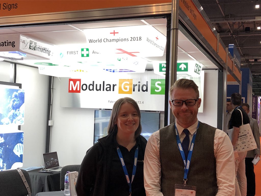 ModulGrid's tweet image. Modular Grid Signs supporting England at the #FacilitiesShow2018.  Pop round and say hello!! mosulargridsigns.com
