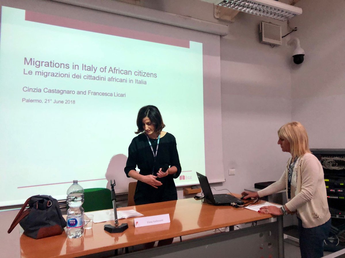 elelona's tweet photo. #SIS2018 session "what's happening in Africa"  presentation on return and circular migration of African immigrants in Italy with @francilic &amp; #cinziacastagnaro @istat_it #migration #africa #Italy glad to have chaired this session! https://t.co/z2zsHtMz7P