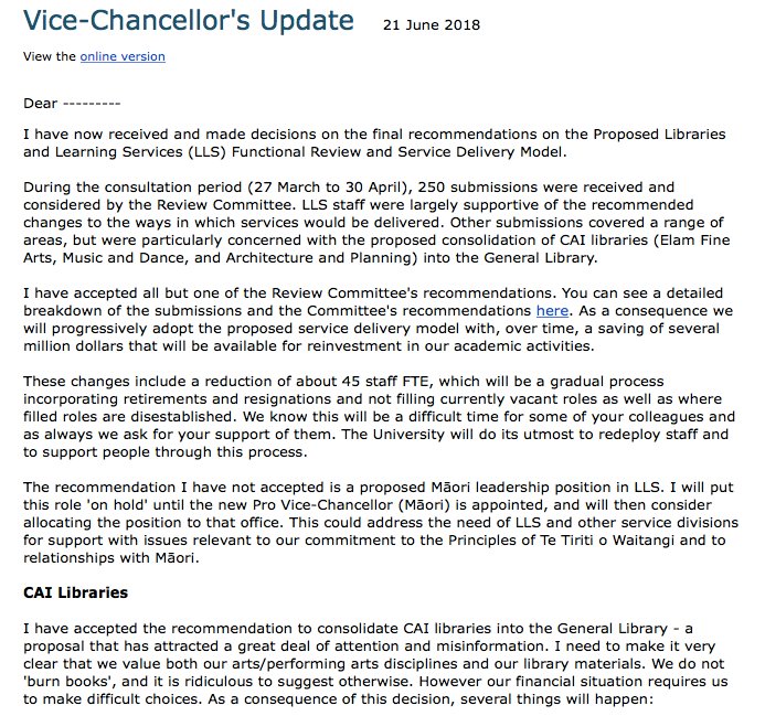 SaveElamLibrary's tweet image. Copies of the emails sent to students and staff by Diane Brand, the Dean of Cai, and Stuart McCutcheon, the Vice Chancellor: #saveourlibraries