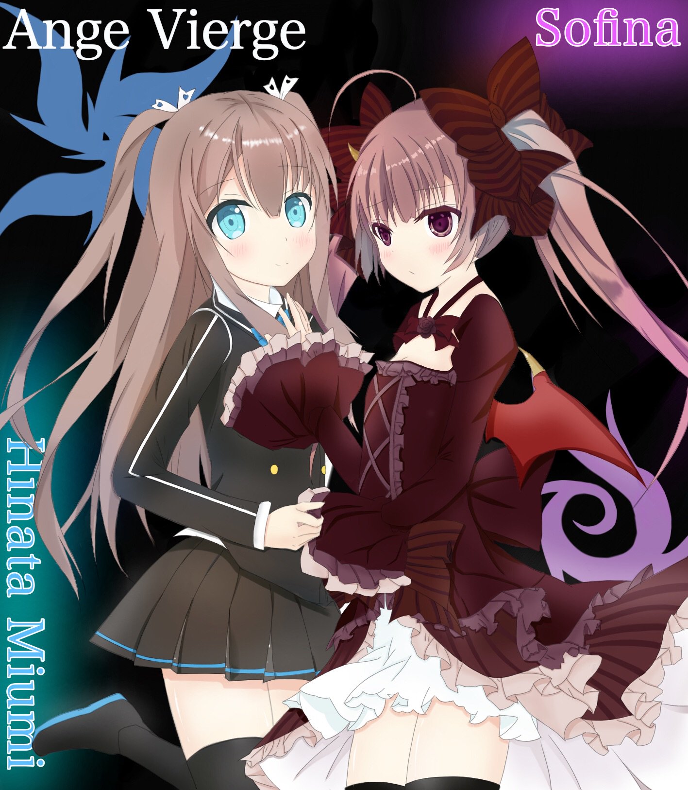 黒曜 蒼煌華 今回は アンジュヴィエルジュ より 日向美海嬢 Amp ソフィーナ嬢を描かせて頂きました 本来で有るならば背景に 風 を描きたかったのですけれど 背景を描くのが下手なものでして 苦笑 イラスト好きさんと繋がりたい 絵描き