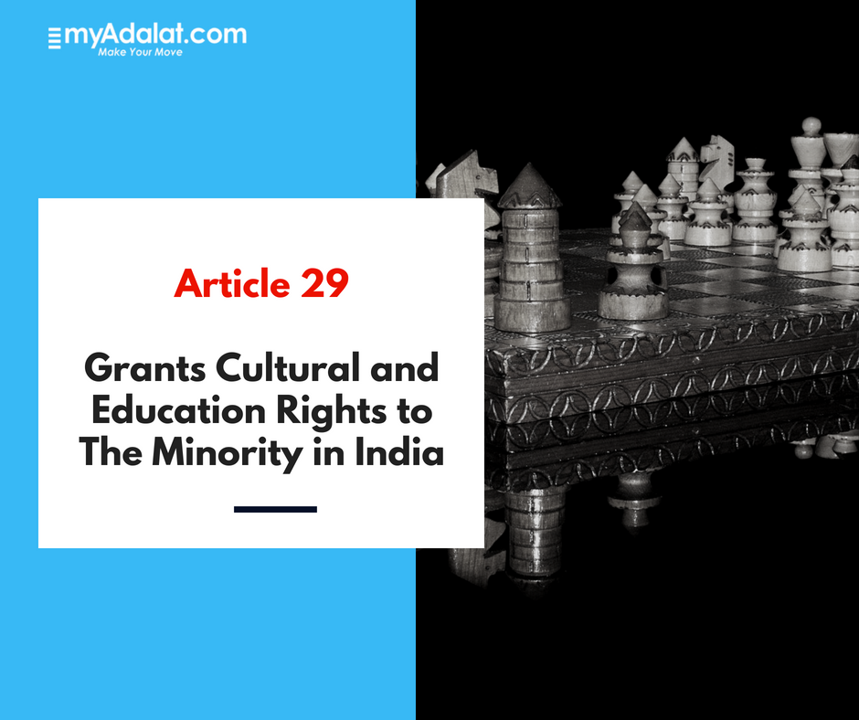 myadalat's tweet photo. This article confers the freedom to all citizens, residing in different parts of the land, to conserve their distinct languages, scripts or cultures state shall not impose upon it any culture other than the community’s own culture. #law #freedom #citizens #minority #rights #India https://t.co/V4BWB3cjsp