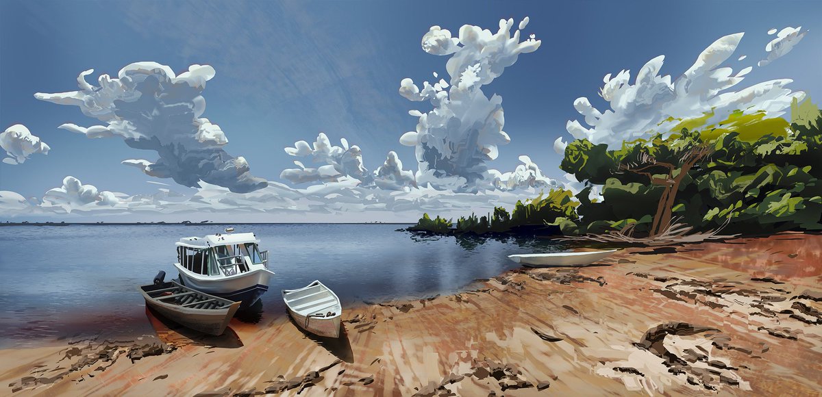 sylvainsarrailh's tweet image. The pretty and curious stylized landscapes of Nevena Nikolcheva ( @nennnnnn ) :behance.net/NENNN