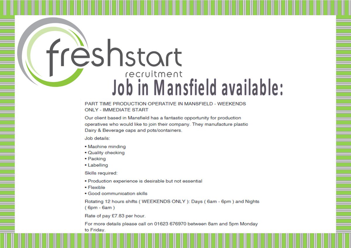 Fresh Start Recruitment tweet media
