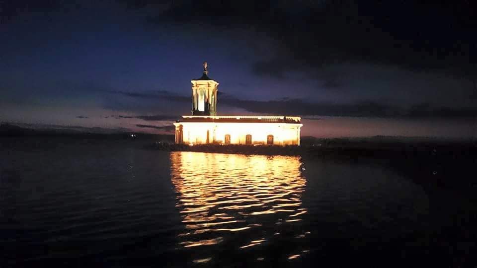 For the longest day, Normanton Church @RutWaterPark will be illuminated through this evening #photoopportunity #Rutland