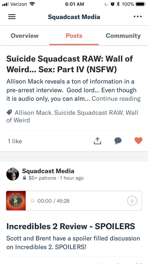 Attention <a href="/SquadcastMedia/">Squadcast Media</a> #Patreon! A special 2-for-1 day! #WallofWeirdSex #AllisonMack #Incredibles2 

Patreon.com/Squadcastmedia