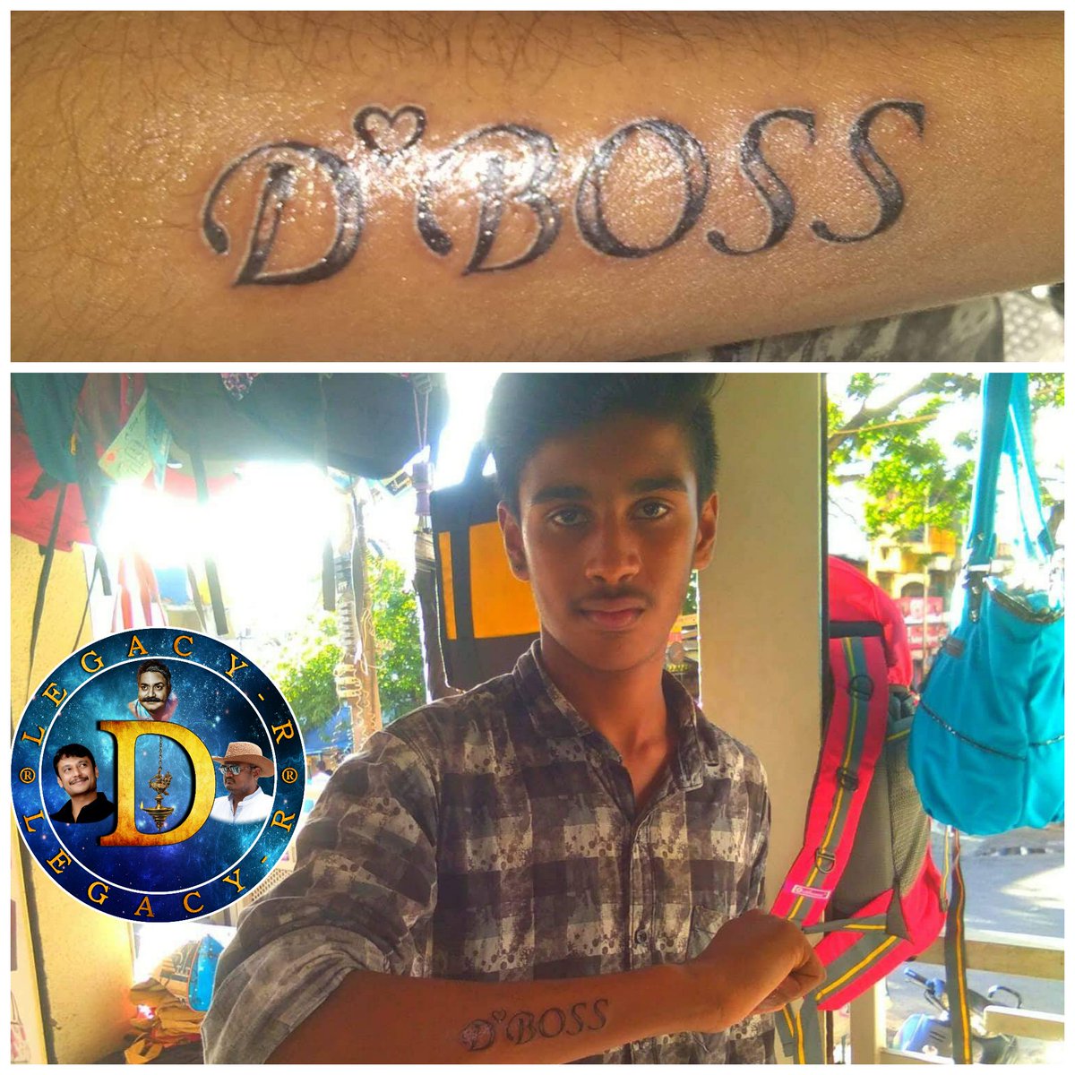 Darshan Trends Fan gifts a Boss tattoo on his body which Facebook