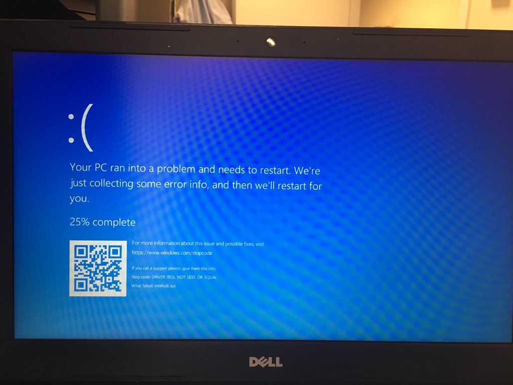 The new patronising blue screen of death :( #windowsfail #phdlife