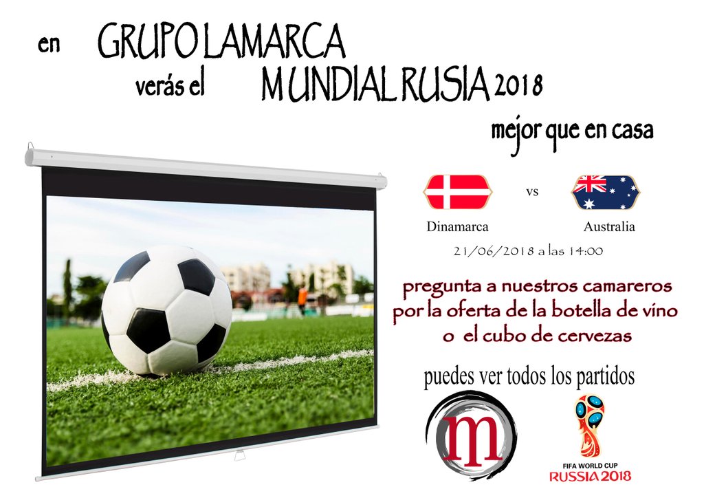 Gr_Lamarca's tweet photo. #Hola a #todosytodas empezamos la jornada del @fifaworldcup_es con el #Dinamarca vs #Austalia donde está en juego la segunda plaza para los #australianos o el liderato, con el permiso de #Francia  para los #daneses

#Mundial2018 #Almeria #futbol #grupoC https://t.co/CvJSo4u2WT