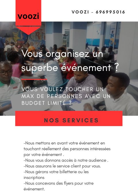 voozi_net's tweet photo. #evenement #communication #ticket #cameroun #marketing #vente #voozi https://t.co/XVqyiERRRB
