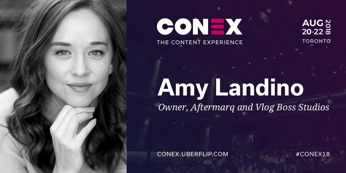 Uberflip's tweet photo. Meet, talk and party with more than 700 of your fellow marketers in digital, demand, and content — including YouTuber, Speaker, and Podcaster Amy Landino! Grab your tickets today before prices go up June 30: https://t.co/5OgDuBpcyx #conex https://t.co/3cYwZrqXJ7
