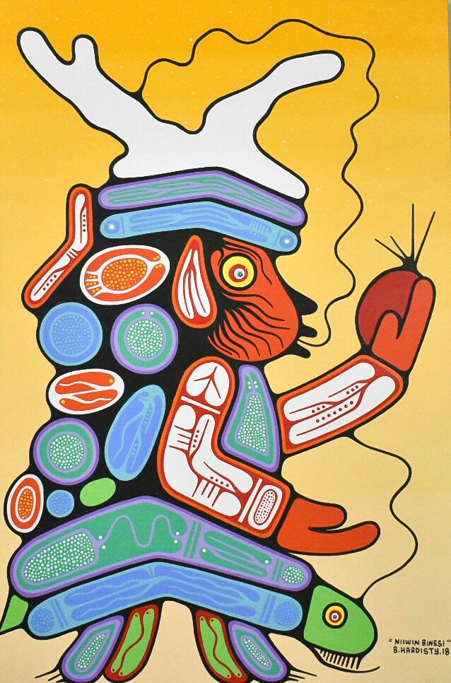 'Shapeshifter' - This painting is depicting a medicine person who is skilled in the art of physical and spiritual transformation. These people are to be respected for their knowledge yet also feared. #NationalIndigenousPeoplesDay #FirstNations #NationalAboriginalDay #Twitter