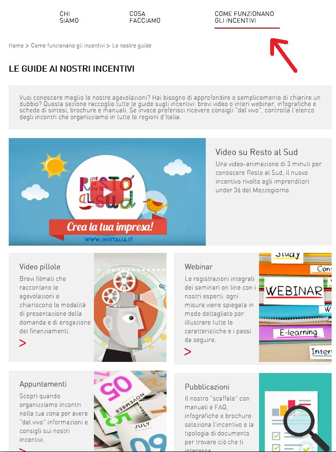 Su Invitalia.it c'è una sezione tutta nuova che aggrega contenuti utili a comprendere meglio gli incentivi: video, infografiche, webinar, appuntamenti. Ricerca per strumento, per data o per luogo e trova la soluzione più adatta alla tua impresa! invitalia.it/come-funzionan…