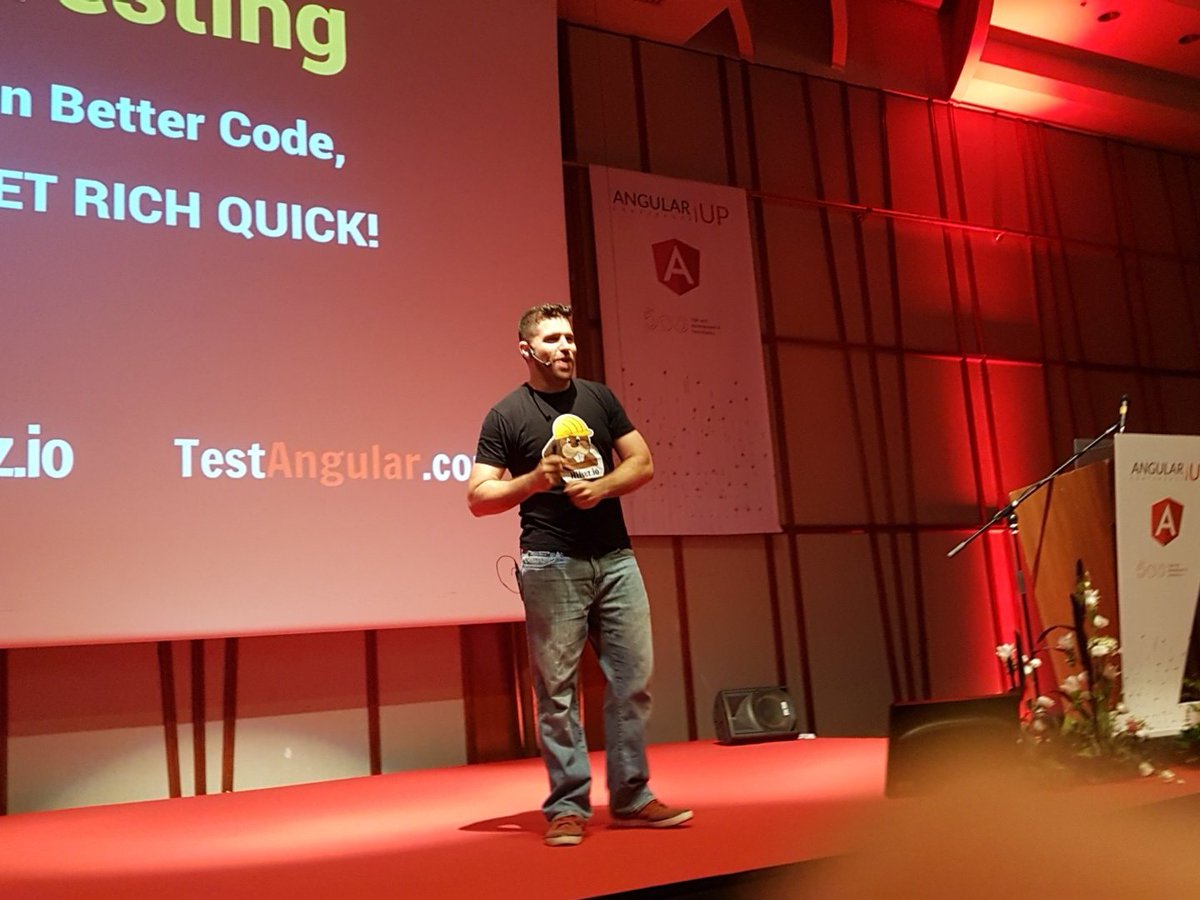 ranwahle's tweet image. We have started #angularup 
I&apos;m next...